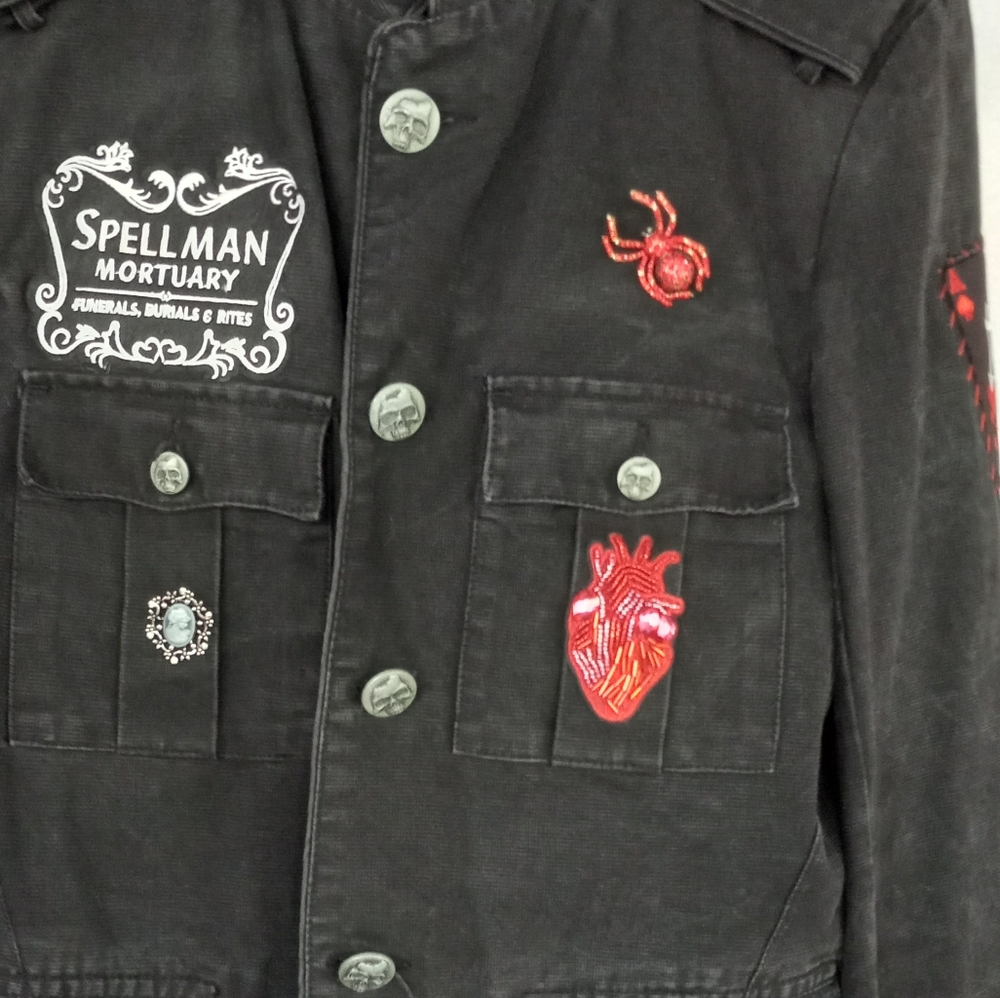 Custom Sabrina "hell witch" OOAK Rage tripp skull button jacket RARE PRICE FIRM - Picture 16 of 16